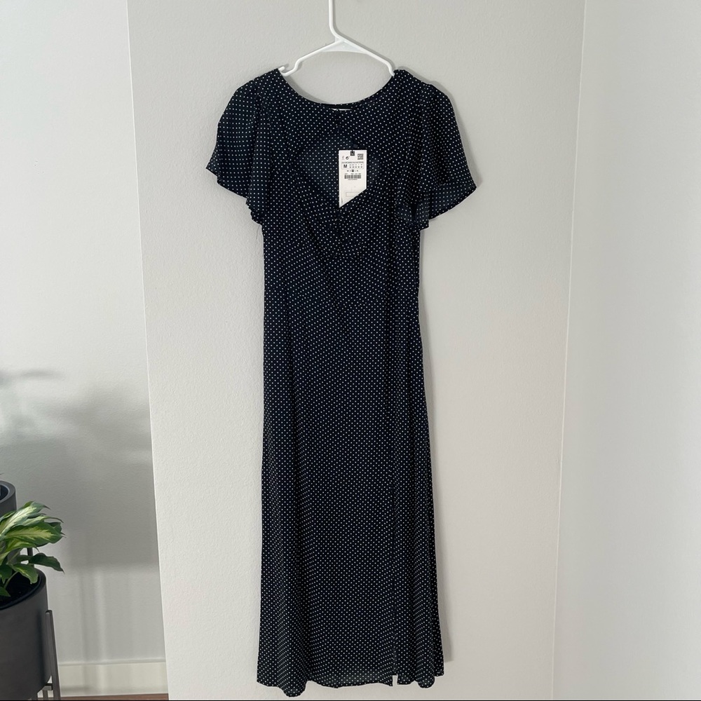 Zara polka dots dress with slit
